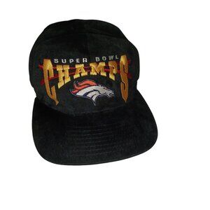 Vintage Denver Broncos Super Bowl Champs XXXII Starter Hat Black Adjustable Cap
